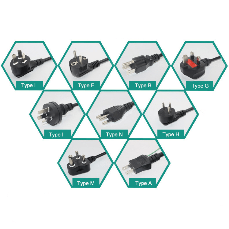 5pcs 1.5m C13 Power Cable 10A Power Cord Tailored Plug Options for Mining Devices - NHASH