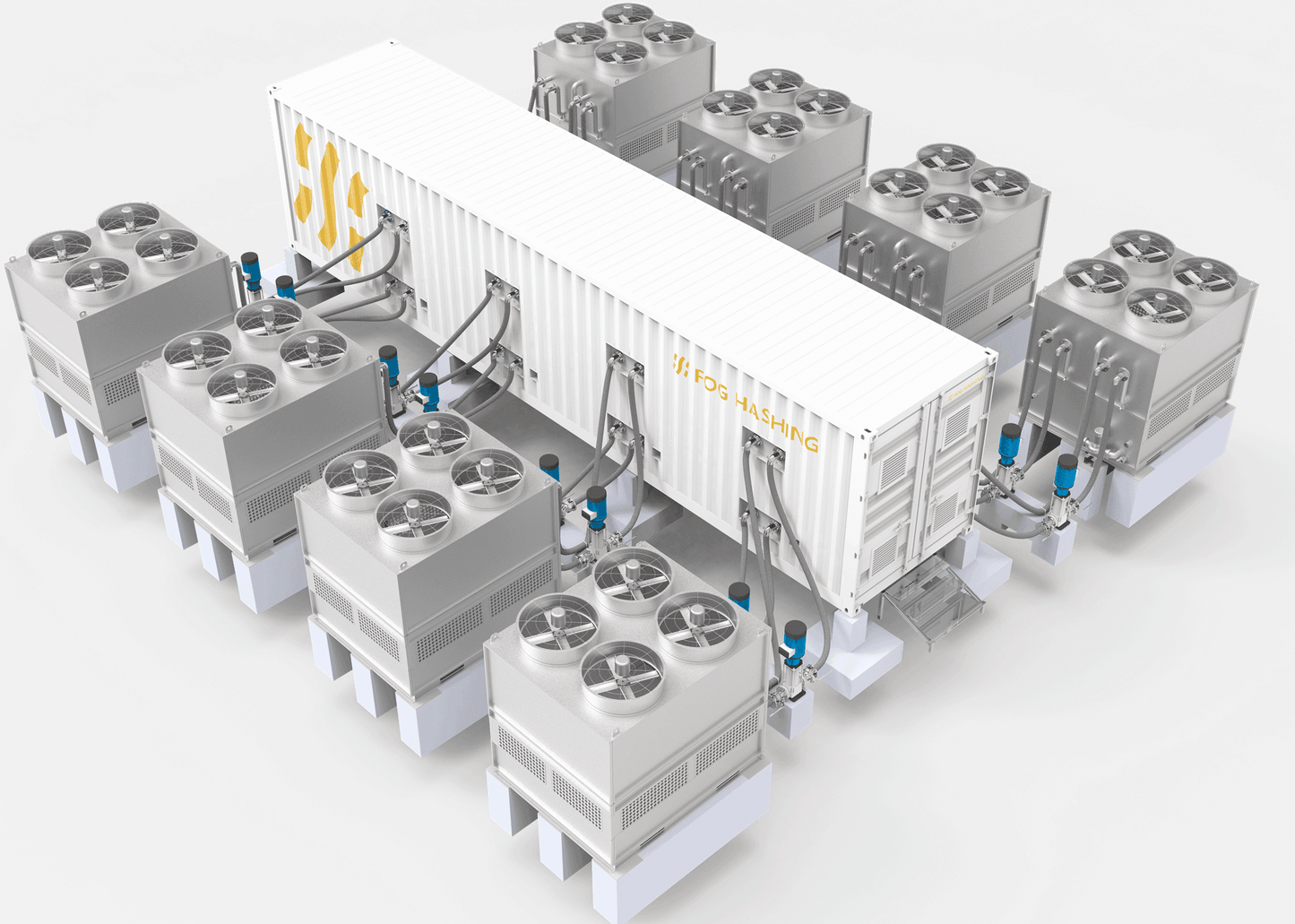Fog Hashing Immersion Cooling Container - NHASH