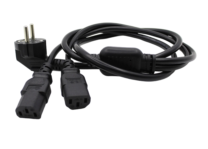Dual C13 Power Cable EU Plug