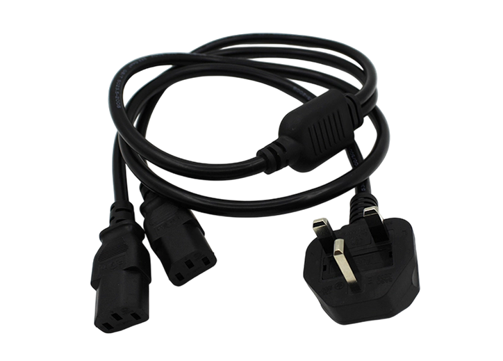 Dual C13 Power Cable UK Plug