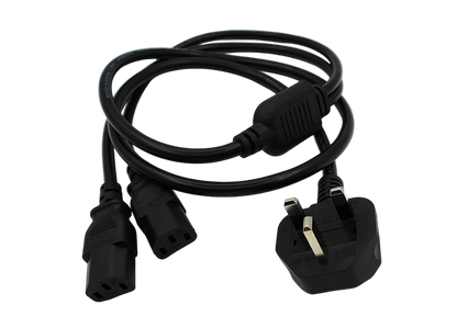 Dual C13 Power Cable UK Plug