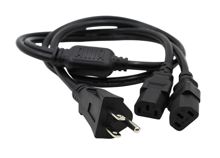 Dual C13 Power Cable US Plug