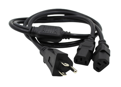 Dual C13 Power Cable US Plug
