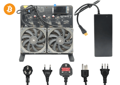 NerdOCTAxe 9.6Th 160W Bitcoin BTC Solo Miner Lottery Miner Black