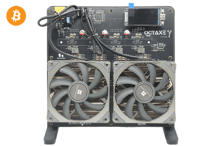 NerdOCTAxe 9.6Th 160W Bitcoin BTC Solo Miner Lottery Miner Black