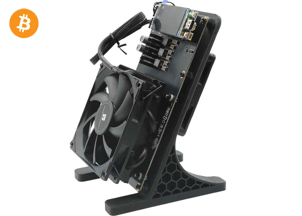 NerdQaxe++ Rev6.1 6Th 100W Bitcoin BTC Solo Miner Black