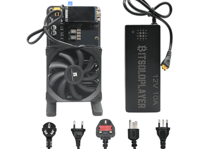 NerdQaxe++ Rev6.1 6Th 100W Bitcoin BTC Solo Miner Black