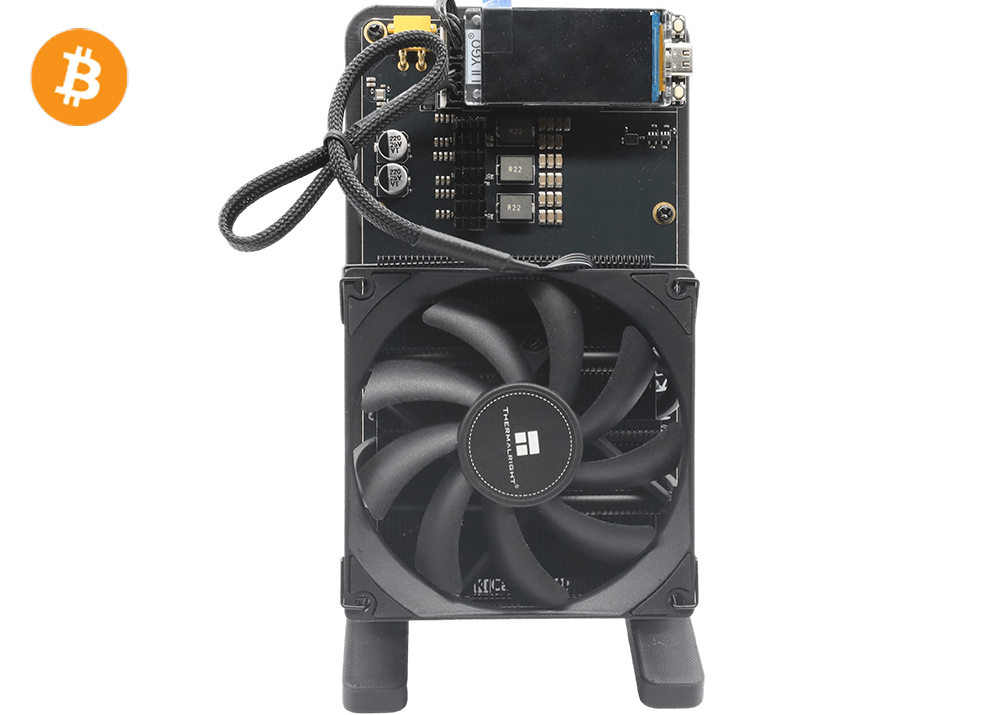 NerdQaxe++ Rev6.1 6Th 100W Bitcoin BTC Solo Miner Black