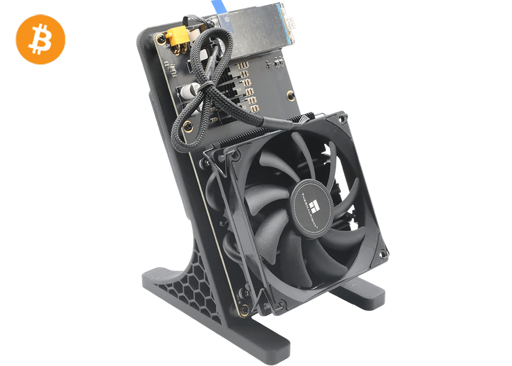 NerdQaxe++ Rev6.1 6Th 100W Bitcoin BTC Solo Miner Black