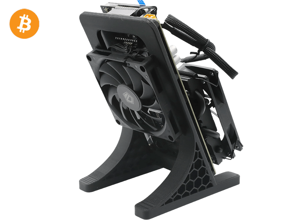 NerdQaxe++ Rev6.1 6Th 100W Bitcoin BTC Solo Miner Black