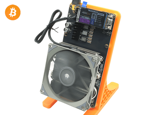NerdQaxe++ Rev6.1 6Th 100W Bitcoin BTC Solo Miner Orange
