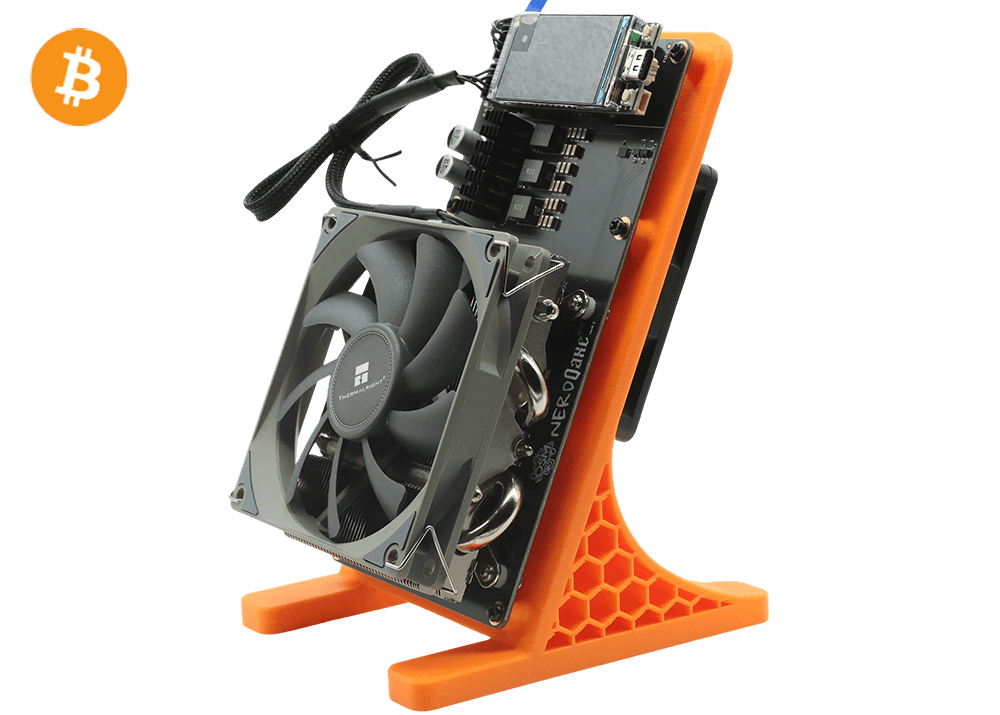 NerdQaxe++ Rev6.1 6Th 100W Bitcoin BTC Solo Miner Orange