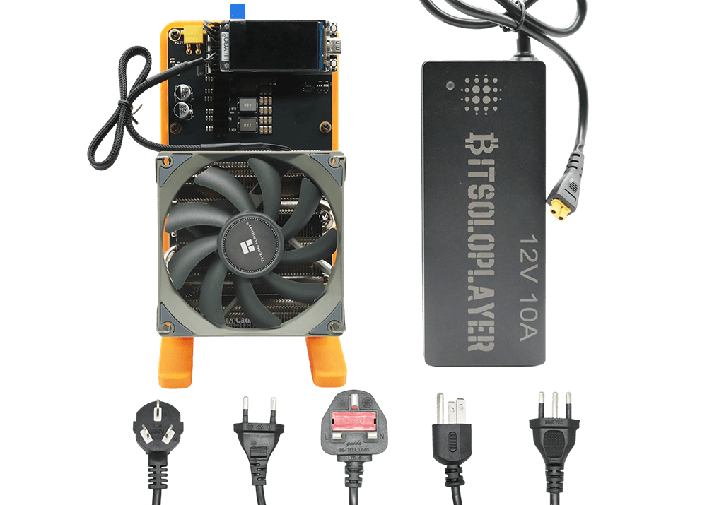 NerdQaxe++ Rev6.1 6Th 100W Bitcoin BTC Solo Miner Orange