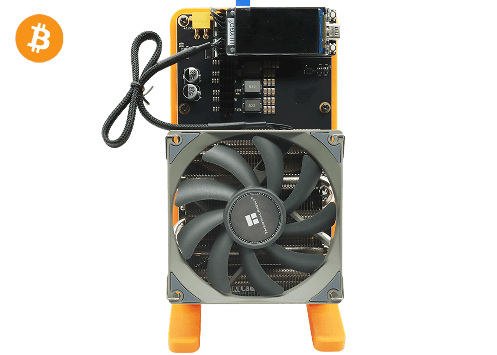 NerdQaxe++ Rev6.1 6Th 100W Bitcoin BTC Solo Miner Orange