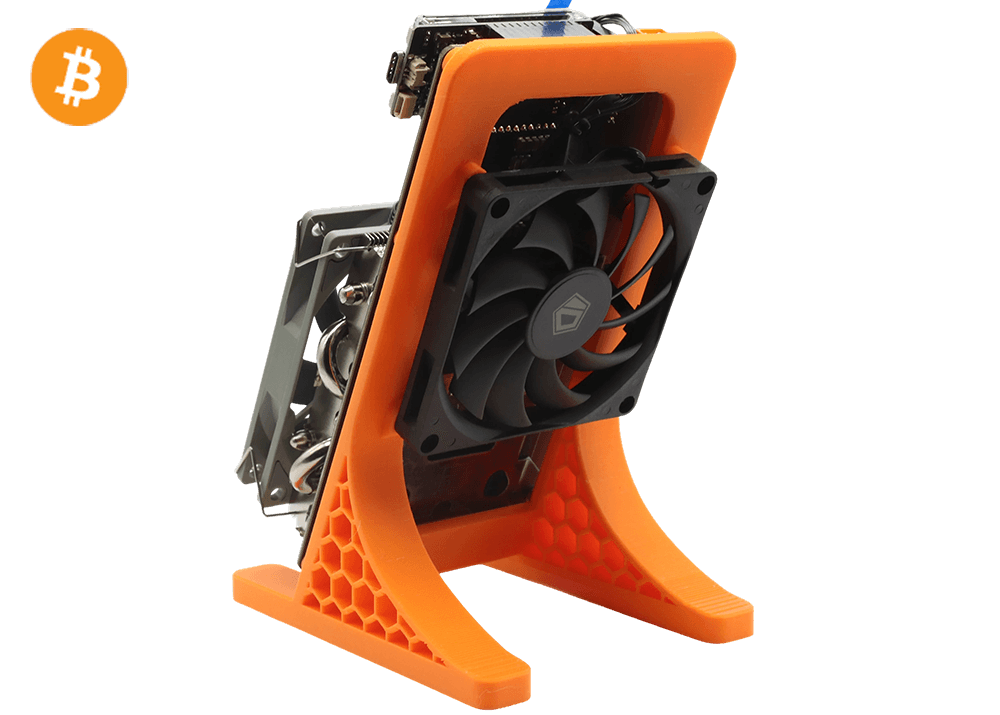 NerdQaxe++ Rev6.1 6Th 100W Bitcoin BTC Solo Miner Orange