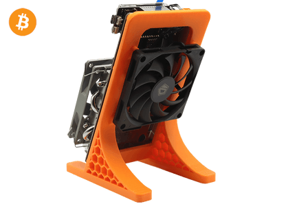 NerdQaxe++ Rev6.1 6Th 100W Bitcoin BTC Solo Miner Orange