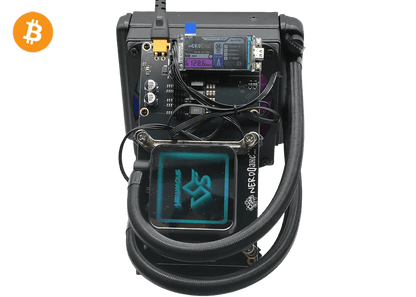 NerdQaxe++ Rev6.1 Hyd 6Th 100W Bitcoin BTC Solo Miner Black