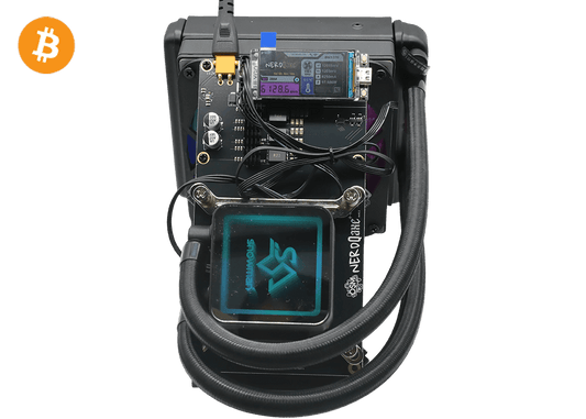 NerdQaxe++ Rev6.1 Hyd 6Th 100W Bitcoin BTC Solo Miner Black